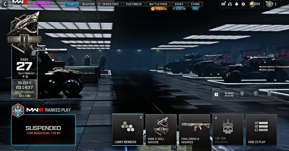 NewDad95's tweet image. @Activision LITERALLY TAKEN 40 SECONDS APPART!!! -100SR AND 7 GAME STREAK GONE DUE TO UPDATE WHILE LOADING INTO A GAME!!! WHAT IS GOING ON??

#Season2 #CallofDuty #rankedmw3