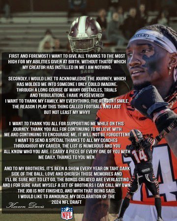 KeveonDavis's tweet photo. KD Outttttt‼️ 0.01 % #Proveyouright #NFLDraft2024 https://t.co/wlra4YaGR6