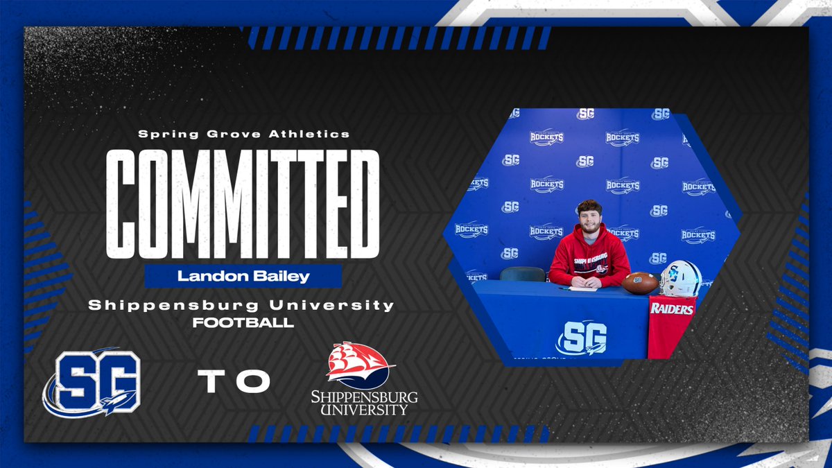 Congratulations to Landon Bailey as he will be continuing his Football career at <a href="/ShipFootball/">Shippensburg University Football</a> !!!!

#RocketPride