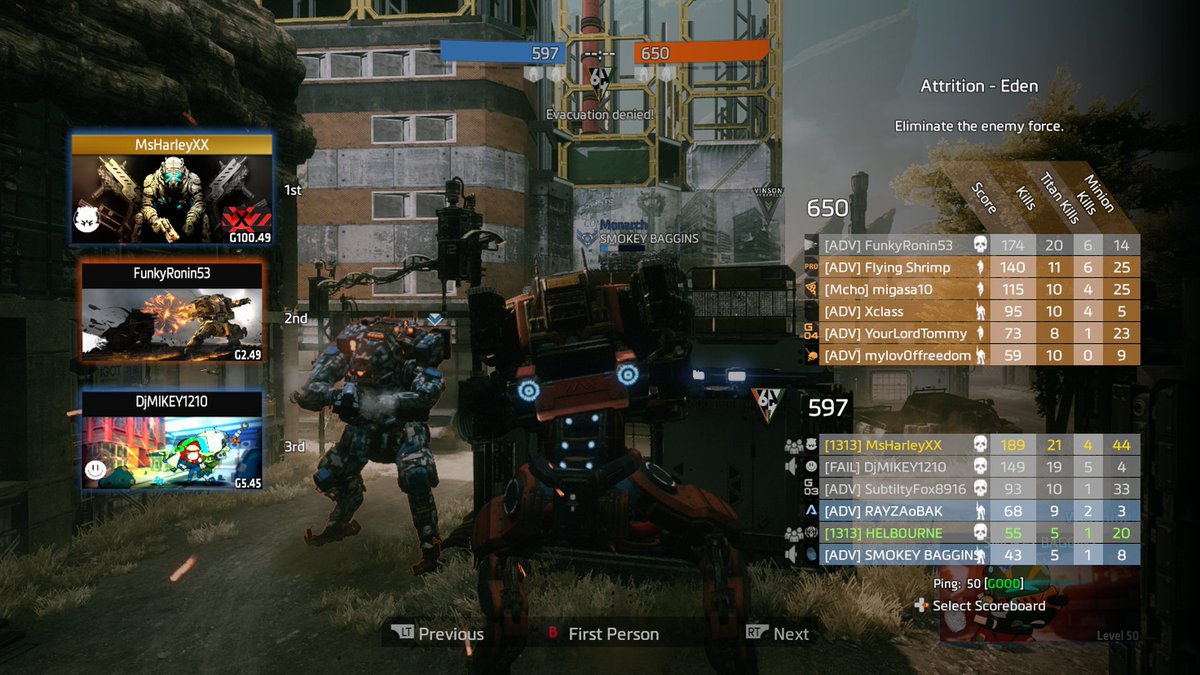 This girl was on fire last night! #TitanfallTuesday #Titanfall2