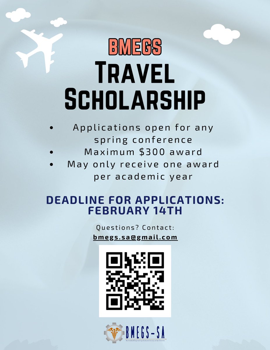 There is one more week left to submit your application for our Travel Scholarship if you plan to attend a conference this spring. Applications will close Feb 14th. Submit them now! forms.gle/XRLQTt8zZ3XPso…