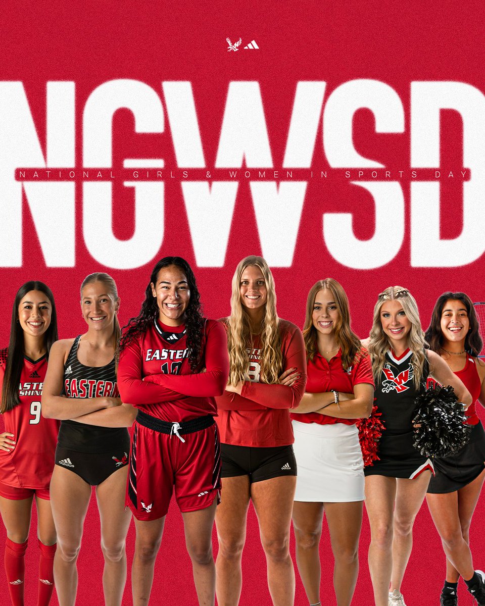 Today is National Girls and Women in Sports Day! To all of the girls and women within <a href="/EWUEagles/">EWU</a> - coaches, leaders, trainers, players, and support staff - you continue to inspire, empower, and break barriers on and off the field.
