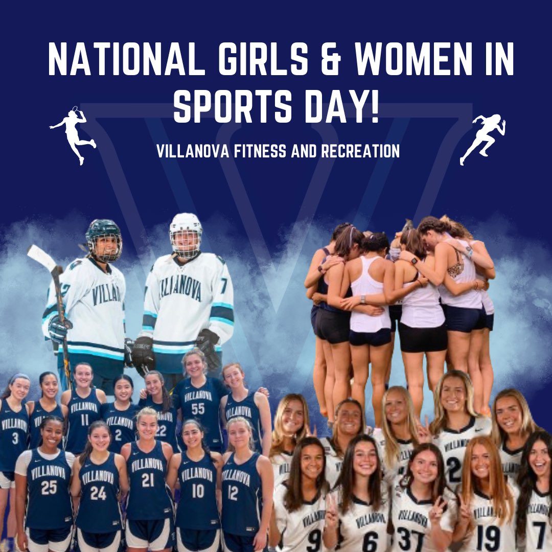 VillanovaREC's tweet photo. Today we are celebrating National Girls and Women in Sports Day! We are so proud of all of the accomplishments of our female club and intramural athletes here at Villanova!💪🏼 #NGWSD2024 https://t.co/8j1lkaFLUU