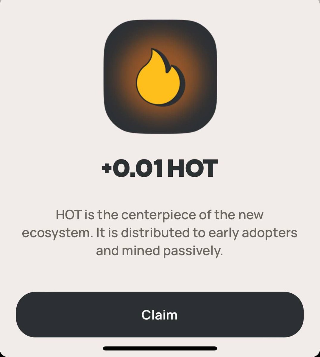 💰 Elevate your crypto journey with Hotcoin ($HOT) airdrop! 🌐 Log into Telegram, claim your tokens, and watch the rewards flow. It's simple, it's exciting, it's rewarding!
t.me/herewalletbot/…

$NOT $notcoin #SOL $JUP $TIA $Pyth $ALT $zro $ZKS $linea $near $strk $sync $eigen