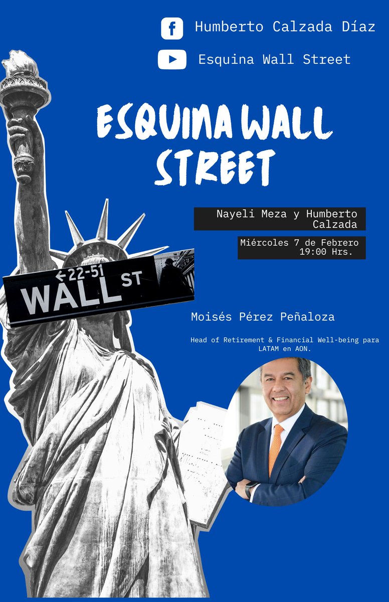 EsquinaWs's tweet photo. ⚡️En unas horas comienza #EsquinaWallStret 📷 nos acompaña @yo_jubilado.  

Head of Retirement &amp; Financial Well-being para LATAM en AON. con quien platicaremos de la propuesta de reforma al sistema de pensiones en México. ¡No te pierdas la transmisión! https://t.co/VzuWNFUC2Y