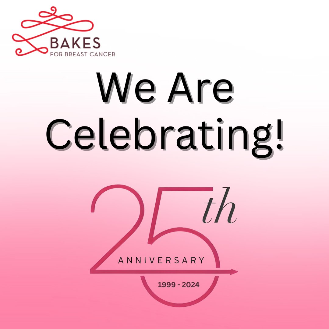 🎗️ Celebrating 25 sweet years of Bakes for Breast Cancer! 🍰 We now are holding events across 9 states, and still expanding (stay tuned!) amidst the concerning annual increase in breast cancer cases. Your support is vital. 💪🌟 Together, let’s make a difference! 🧁💕
