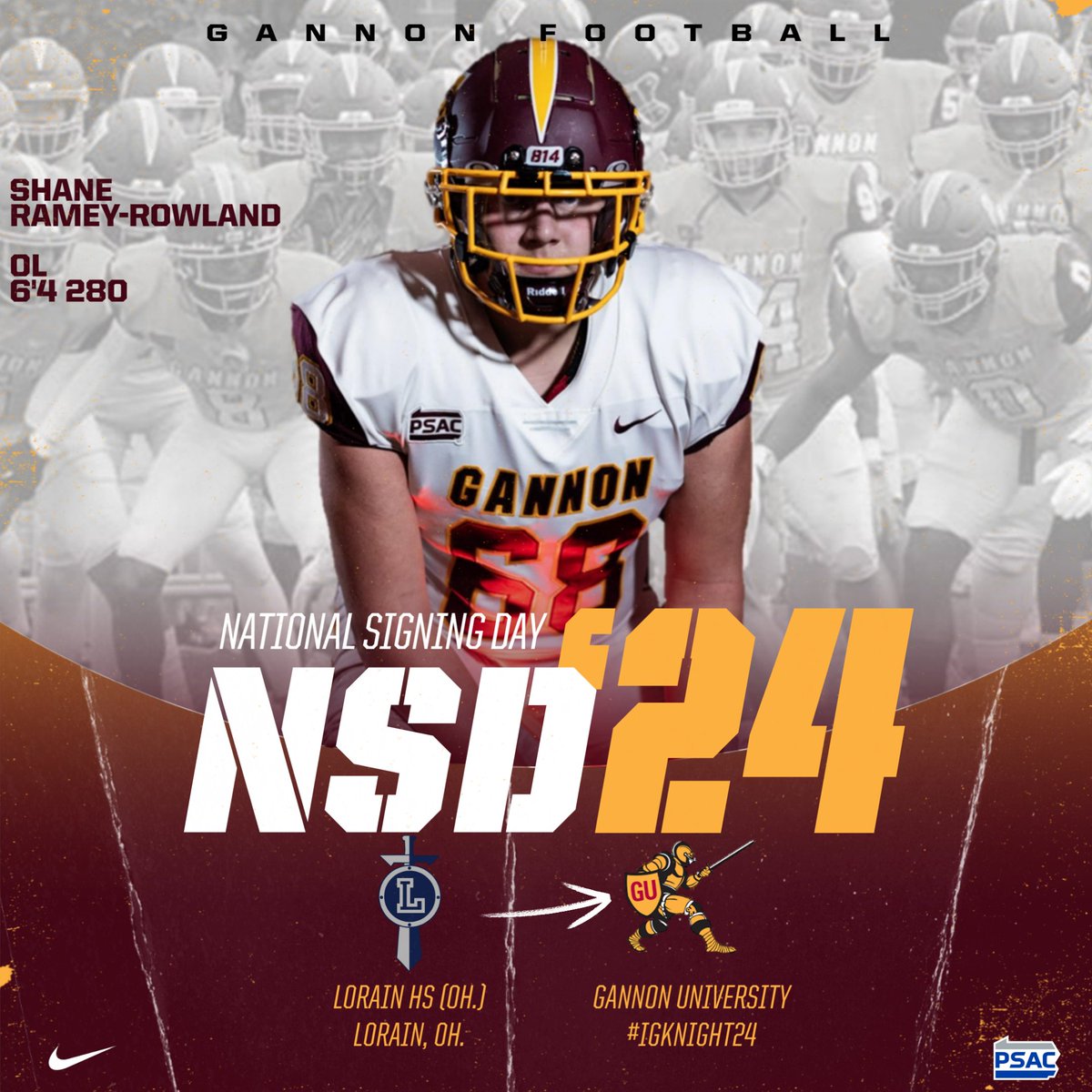 Welcome OL Shane Ramey-Rowland to the Golden Knight Family! #igKNIGHT24 #NSD24 @srr_2024