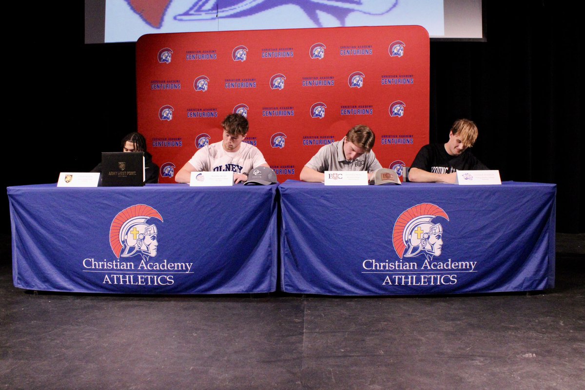 CenturionAD's tweet photo. This afternoon, we were honored to have four seniors sign their letters of intent to play collegiate athletics.

Thread of photos of each below ⬇️ https://t.co/pggPTxQNxi