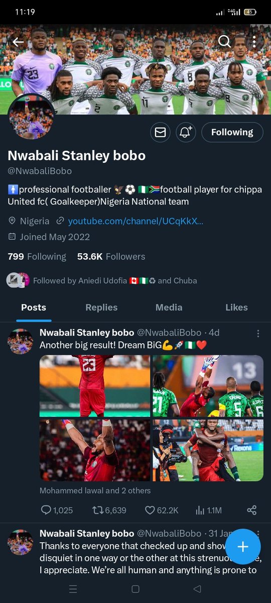 From 10K followers to 53.6K followers in a space of an hour. Be the best version of whatever you do #Nwabali #TotalEnergiesAFCON2023 Generator Republic flog South Africa