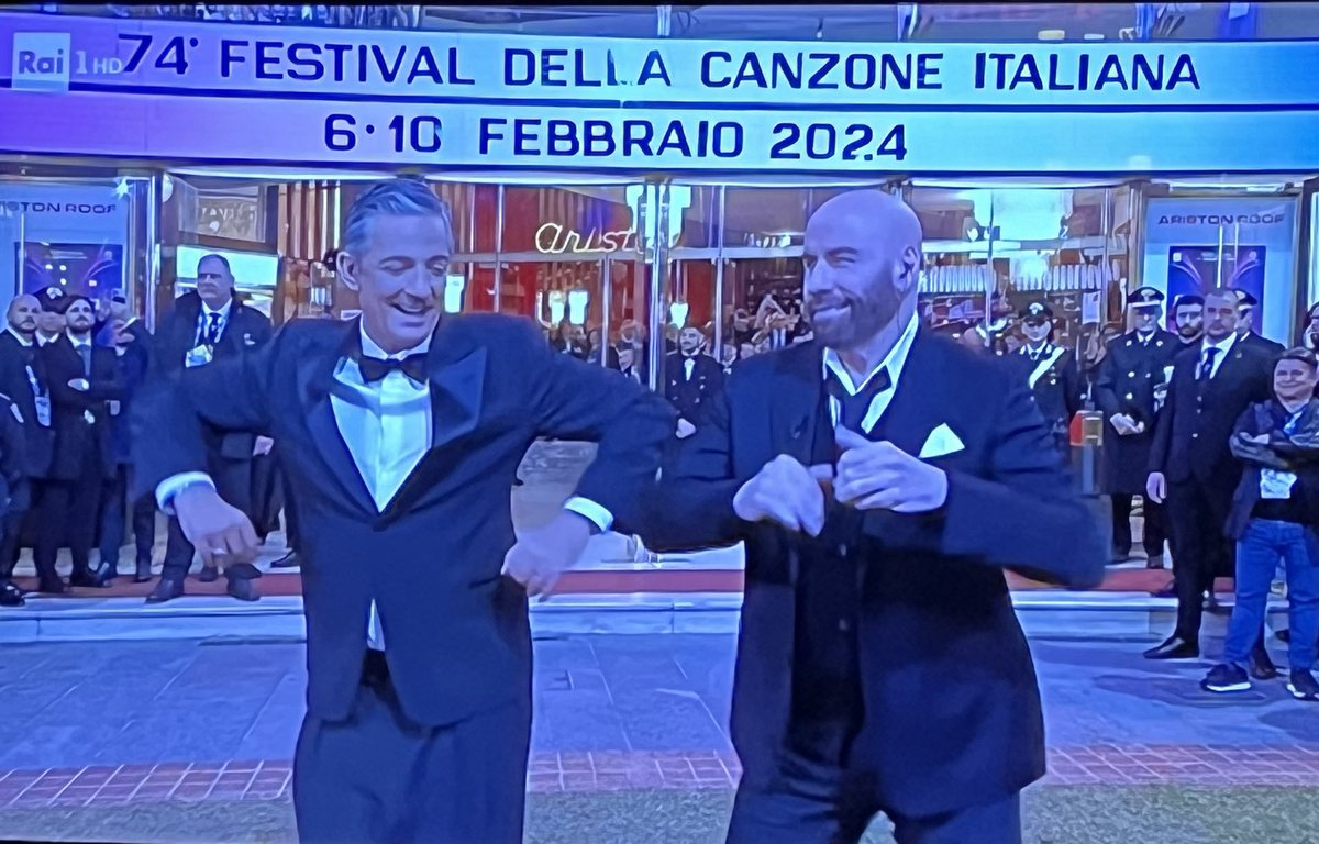 Ma quanto l’avranno pagato John Travolta per fare questa scemenza?
#sanremo2024