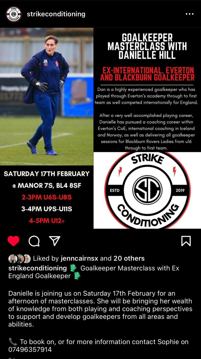 GK masterclass ⚽️🧤 details below to book on. Limited places available