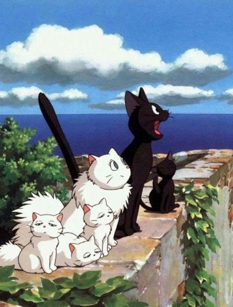 anime_visuals23's tweet photo. Cats from Studio Ghibli films ✨ https://t.co/JAcXZdEZDJ