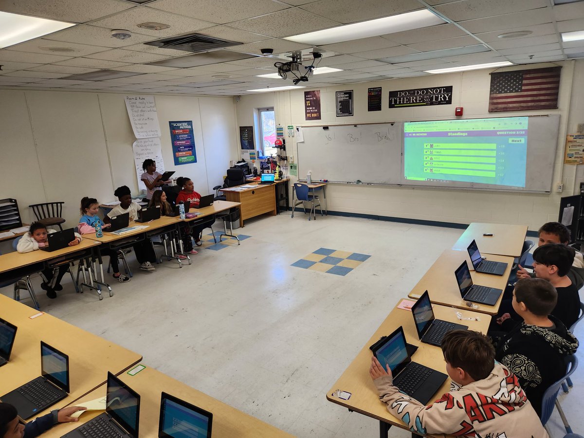 Another great day of science at South Daytona Elementary. Today the students showed thier knowladge in Force and motion by compeating in a team Science Jeapordy and indivdual Blooket Battle.  Here is a link to the blooket we used. dashboard.blooket.com/set/65c2c6f71e…