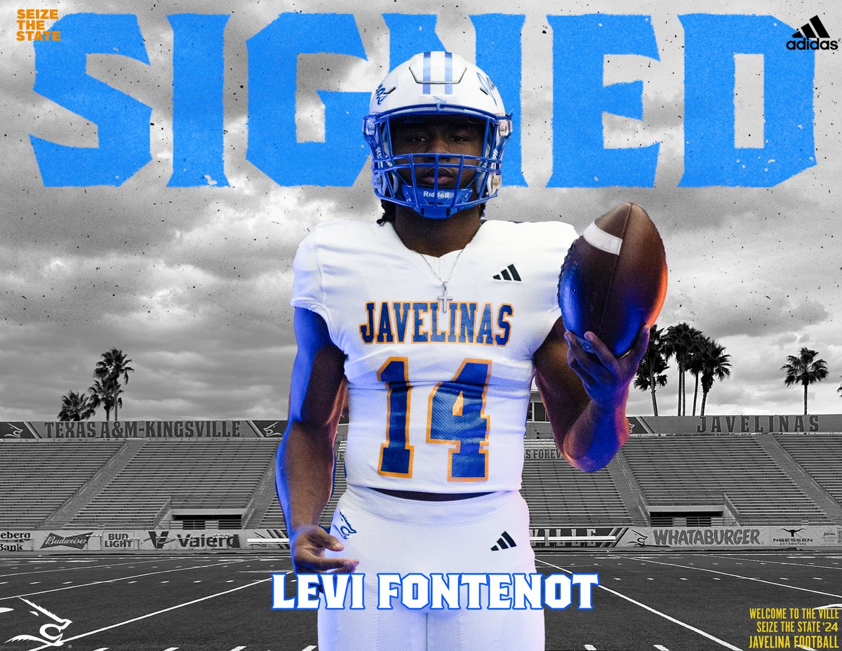 '...A dynamic player who can make plays both in the run and pass game. He's going to be a fun one to watch on Saturdays!' From Crosby HS, welcome RB @LeviFontenot14 to Kingsville! #LosHogs🐗 x #SeizeTheState⛓️