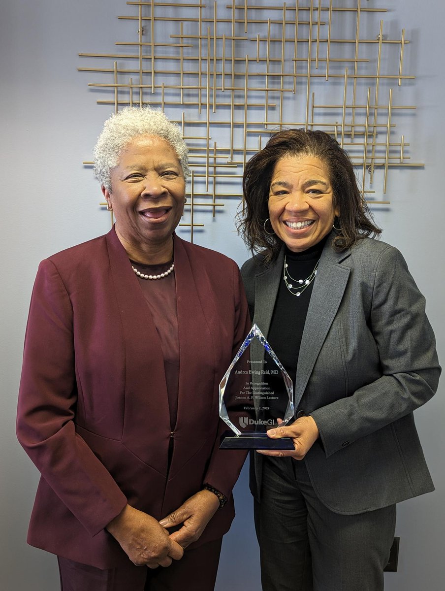 It was a great day to be @Duke_GI_ as we hosted Andrea Ewing Reid, MD, MPH as the distinguished guest presenter of the 2024 Joanne A. P. Wilson Lecture. This annual lecture, presented during Black History Month, honors Dr. Joanne A. Peebles Wilson, Professor Emeritus of Medicine.