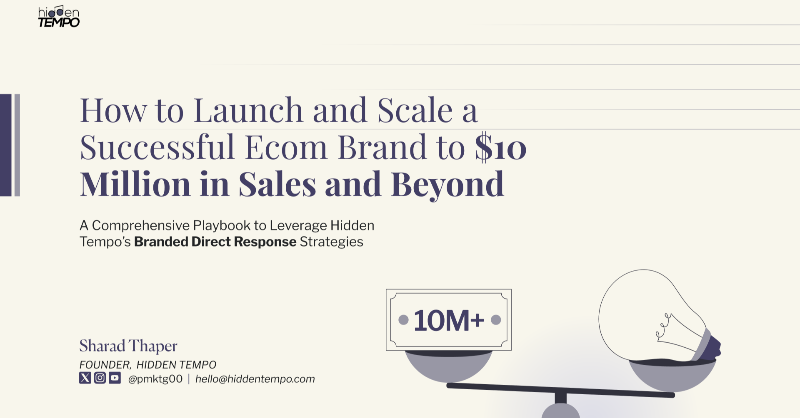 sharadthaper's tweet photo. I put together a 34 page playbook on how to scale an ecom brand to $10 million+ in sales.

- Ad creative strategies
- Detailed guide on landing pages
- Media buying analysis for Meta ads
- Roadmap for email flows
- And more

Sign up for my newsletter for a free copy:
