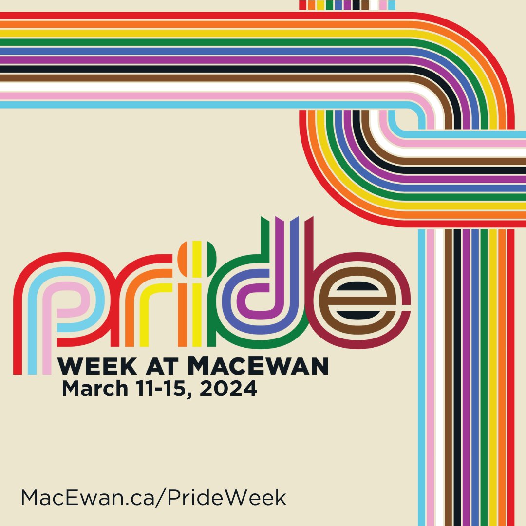 Pride Week at MacEwan is coming soon! Save the dates: March 11-15, 2024. Generously sponsored by @TD_Canada and The Stollery Charitable Foundation. Learn more at MacEwan.ca/PrideWeek #PrideWeek2024 #MacEwanPrideWeek #MacEwanPride #NSP2024 #QueeringTheFuture