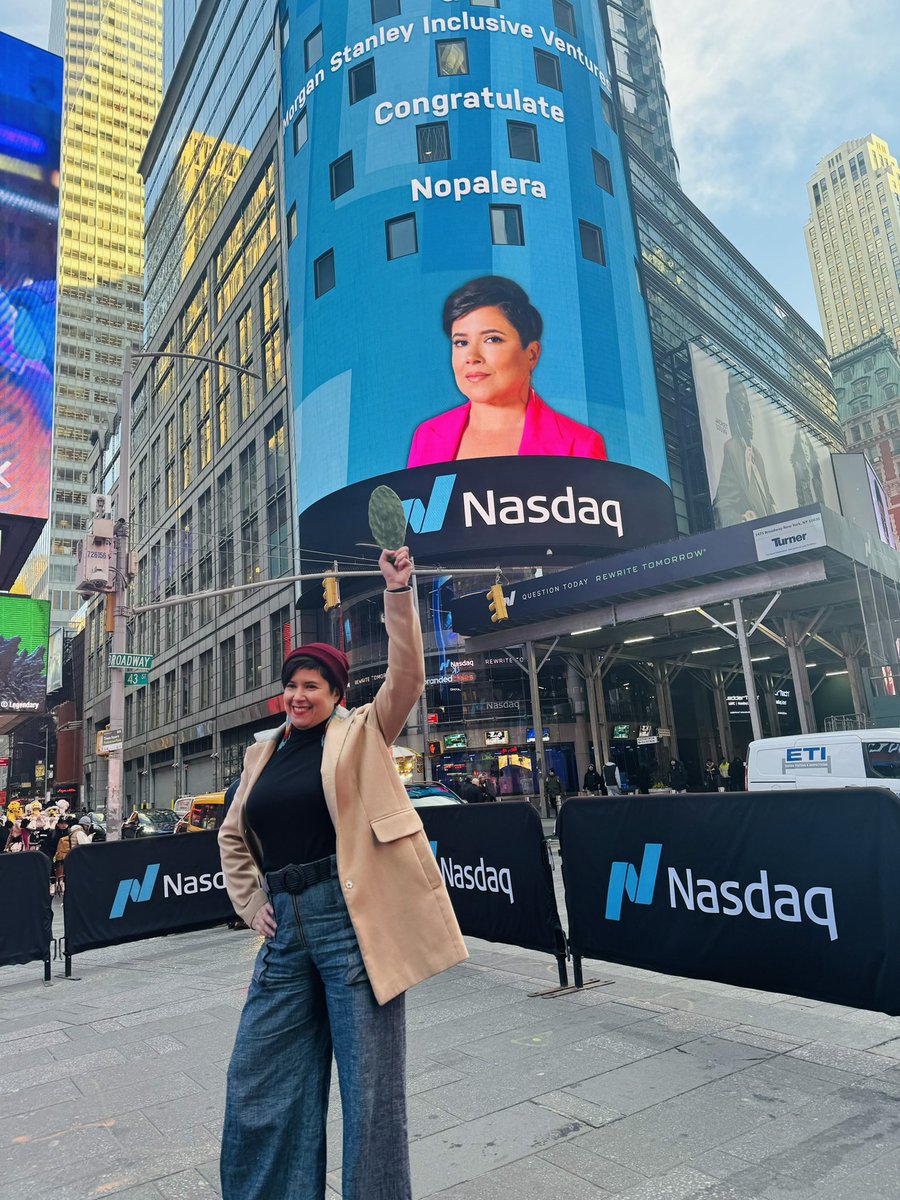 My father used to pick fruit in Central Valley, CA. Today, I graduated from the Morgan Stanley Accelerator and held a nopal in the air in Times Square 🌵🗽