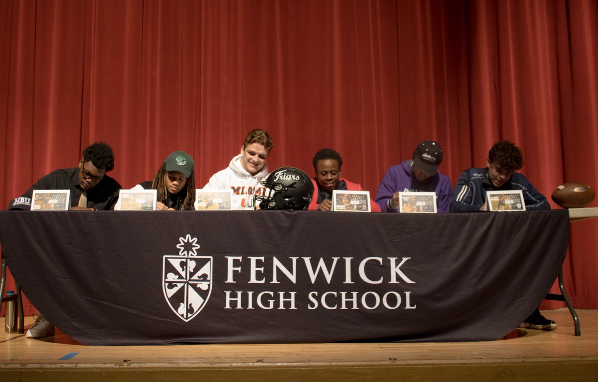 On this #NationalSigningDay, six #FenwickFriars senior athletes committed to continuing their football careers in college.