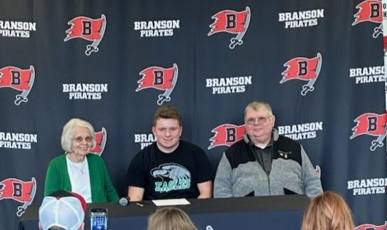 BransonFootball's tweet photo. Congratulations to our Pirate football players who signed to play college football!  We are proud of you. https://t.co/UNlVzCG5X7