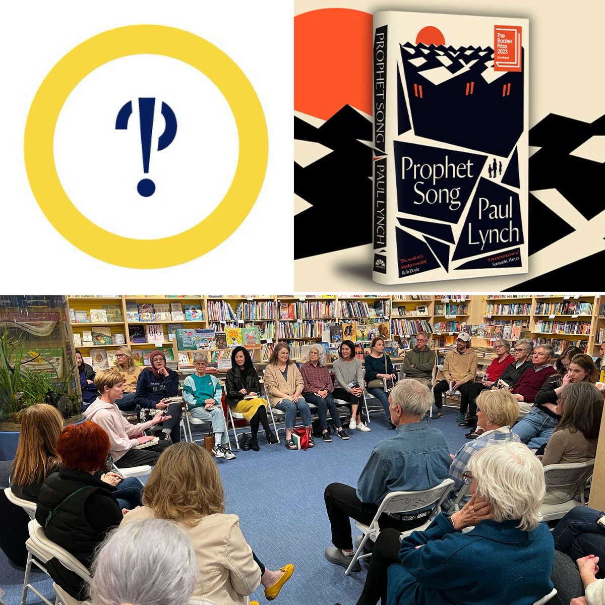 📚🎉 Packed house at @Interabang Books with @LoriFeathers for our lively discussion of Booker Prize winner @paullynchwriter's 'Prophet Song' at Book Club today! 📖 Join us next time for more literary exploration and community connections! #BookClub #ProphetSong #InterabangBooks