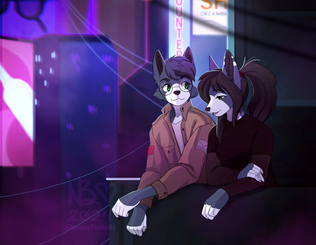 For the kindest @//Arnhem37 ~! <33 
Long chats in the big city 🌆✨💕

Thank you!!