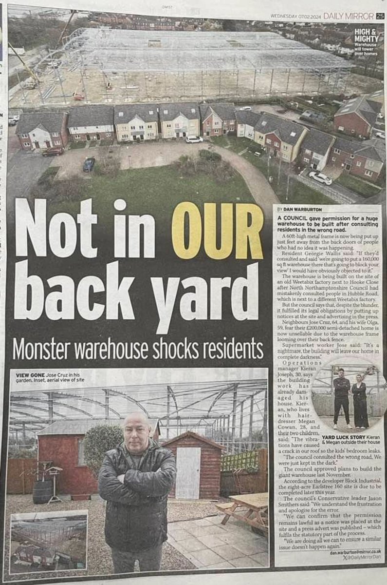 North Northants Tory led Council gave permission to a developer after consulting the wrong street of residents. 🤷‍♂️🤷‍♂️

Nothing short of shambles.

#ToryChaos