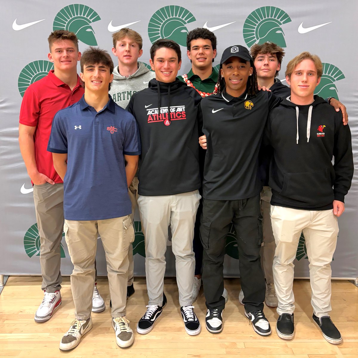 Congrats to Drew Cunningham, Max Ghiglieri, Andrei Gran, Colin Keith, Kai Moananu-Apela, Tre Roach, Mario Stump, and Cole Westphal for signing college commitments! dlshs.org/about/communic…