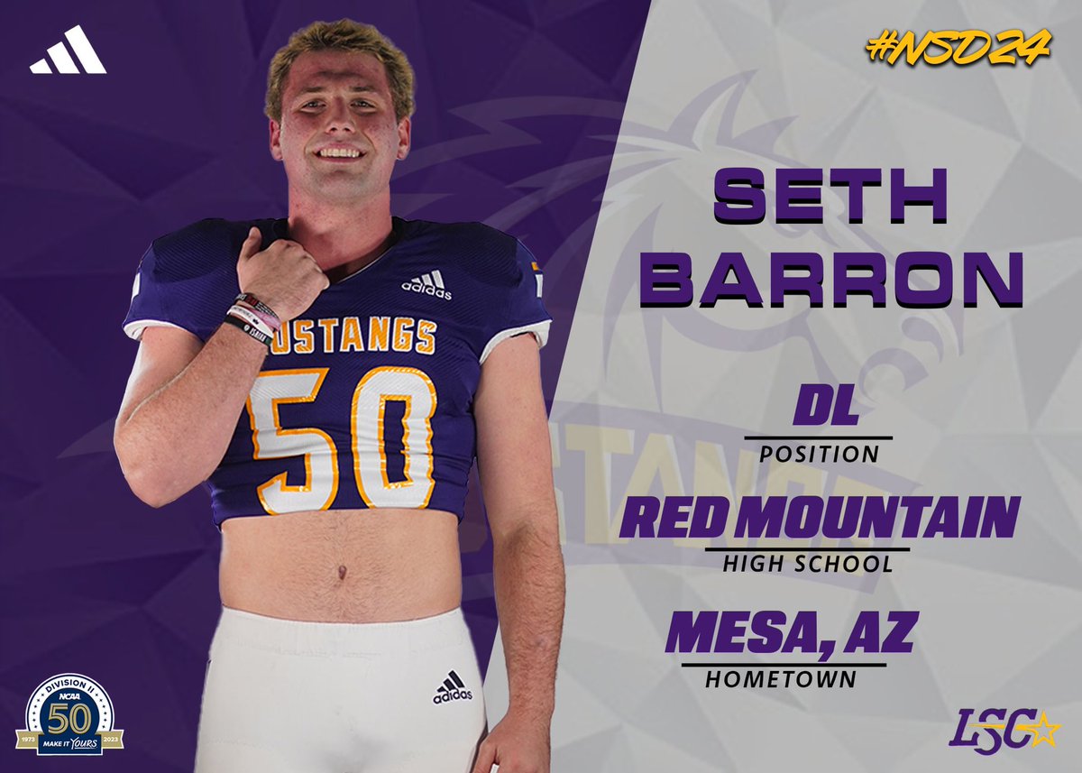 WNMU Mustang Football (@wnmufootball) on Twitter photo Welcome to Silver City <a href="/SethBarronaz/">Seth Barron</a>
๐ | Seth Barron
๐ | Defensive Line
๐ฃ | Red Mountain High School
๐ก | Mesa, AZ
#RareBreed
#Mustangs Welcome to Silver City <a href="/SethBarronaz/">Seth Barron</a>
๐ | Seth Barron
๐ | Defensive Line
๐ฃ | Red Mountain High School
๐ก | Mesa, AZ
#RareBreed
#Mustangs