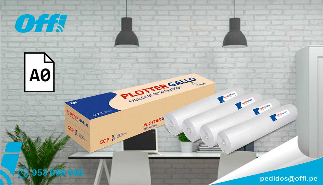 Offi_pe's tweet photo. Papel Plotter A0 x 45m 90 gr Caja 4 rollos Gallo 🏗️
https://t.co/pEkGR8GzvR 👈
#PapelA0 #PapelPlotterA0 #PapelPlotter
Distribuidor de útiles, equipos y suministros de oficina en Arequipa, Camaná, Caravelí, Castilla, Caylloma, Condesuyos, Islay y La Unión. Envíos a todo el Perú. https://t.co/oAXHAz6zDZ