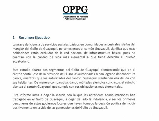 @FerC_19 En 2023 se publicó este informe sobre las necesidades básicas no atendidas en las comunidades del Golfo de Guayaquil. <a href="/oppgye_/">Observatorio de Políticas Públicas de Guayaquil</a> 

Que se necesita ? DECISIÓN POLÍTICA