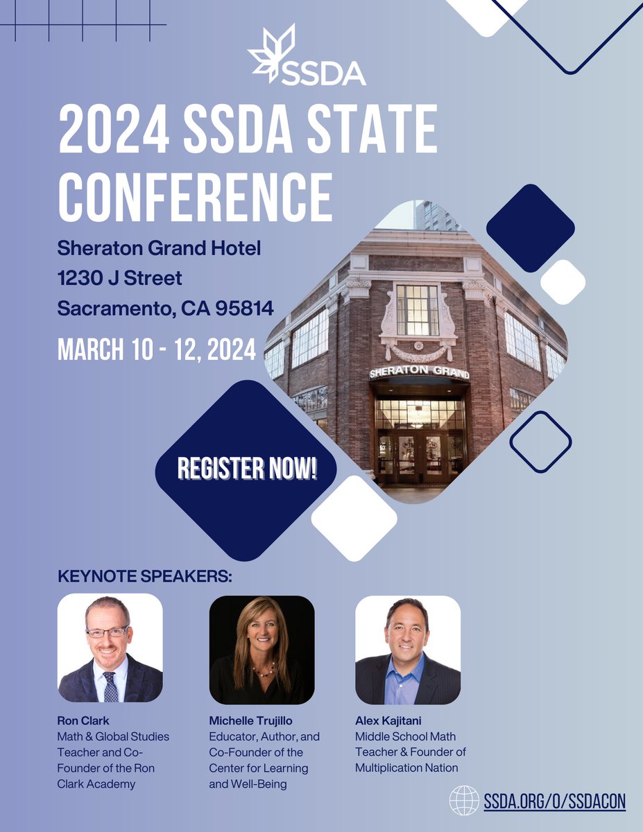 Register for the 2024 SSDA State Conference! Take advantage of the opportunity to engage with exhibitors like @CalSPRA! This conference offers various networking experiences tailored for small school district educators. activeevent.net/event/Reg.aspx…