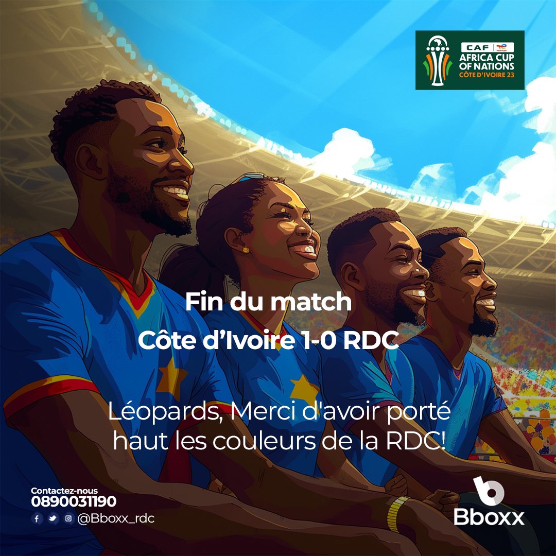 #CAN2023 

𝑴𝒆𝒓𝒄𝒊 𝒂𝒖𝒙 𝑳𝒆́𝒐𝒑𝒂𝒓𝒅𝒔 𝒑𝒐𝒖𝒓 𝒄𝒆𝒕𝒕𝒆 𝒊𝒎𝒎𝒆𝒏𝒔𝒆 𝒋𝒐𝒊𝒆 𝒒𝒖𝒆 𝒗𝒐𝒖𝒔 𝒑𝒓𝒐𝒄𝒖𝒓𝒆𝒛 𝒂̀ 𝒕𝒐𝒖𝒕 𝒍𝒆 𝒑𝒆𝒖𝒑𝒍𝒆 𝒄𝒐𝒏𝒈𝒐𝒍𝒂𝒊𝒔.

𝑵𝒐𝒖𝒔 𝒔𝒐𝒎𝒎𝒆𝒔 𝒇𝒊𝒆̀𝒓𝒆𝒔 𝒅𝒆 𝒗𝒐𝒖𝒔 ! ❤️

#Leopards #rdc #BendeleEkweyaTe