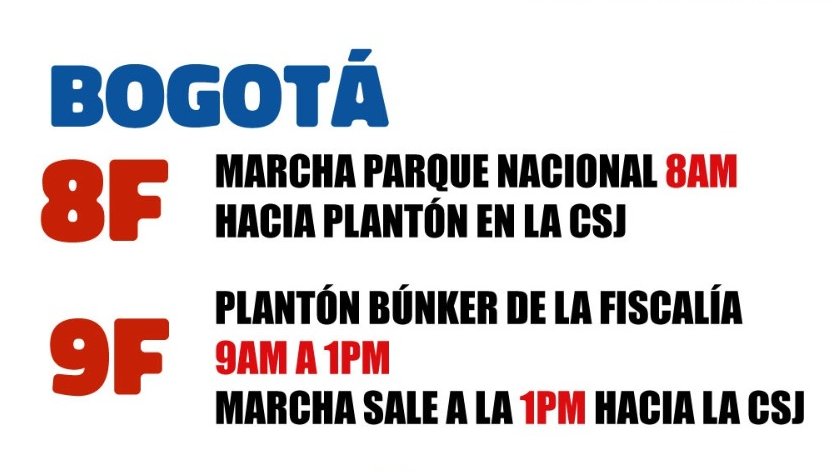 Compendio de Marchas 8F #EleccionFiscalYA

**Cacerolazo hoy 7 de febrero a las 7pm nivel nacional
SI faltan me ayudan a completar el hilo y que pena la demora jajaja**

Agradecemos la difusión del hilo

Bogotá