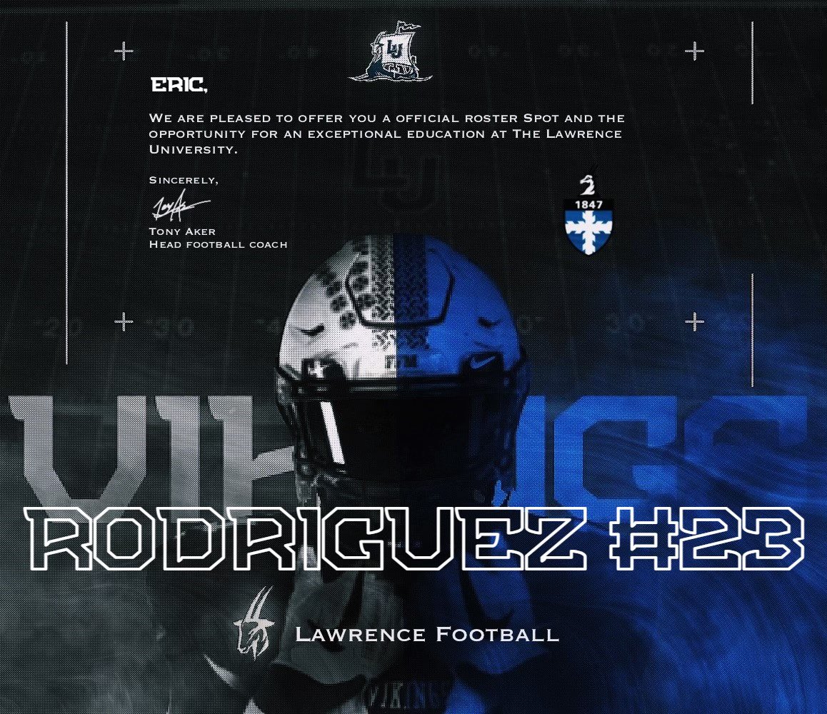 Blessed to receive an offer from Lawrence University to continue my athletic career ! @VanceMillerAZ @mesqwildcatFB @MesquiteAthDept