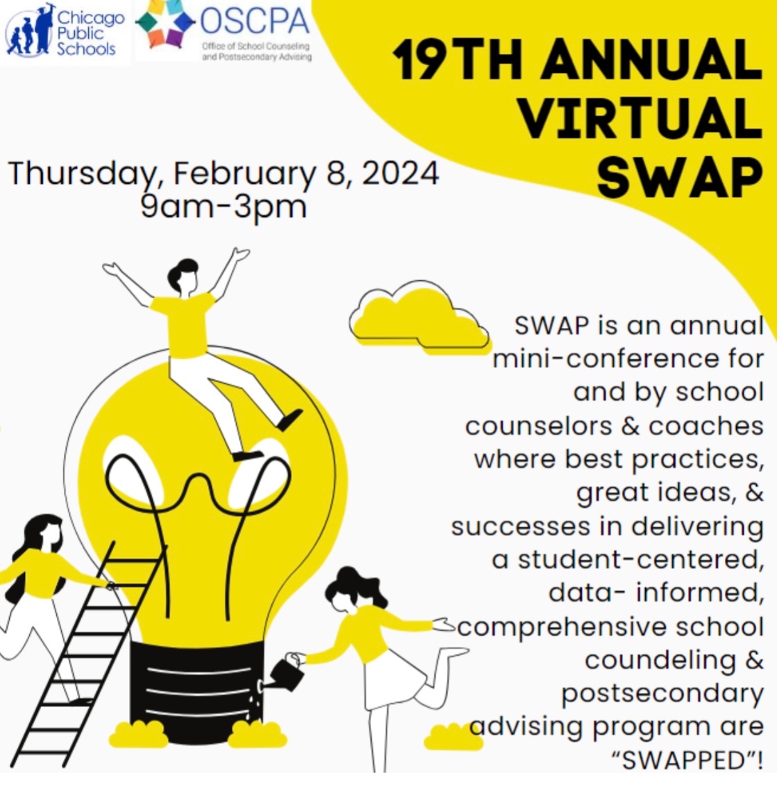 Please select the sessions you would like to attend over the course of the day.   In order to register for a session, go to SCHED, the scheduling tool used for SWAP.  IMPORTANT: In order to access the sessions, you MUST use a CPS email.

swap2024.sched.com