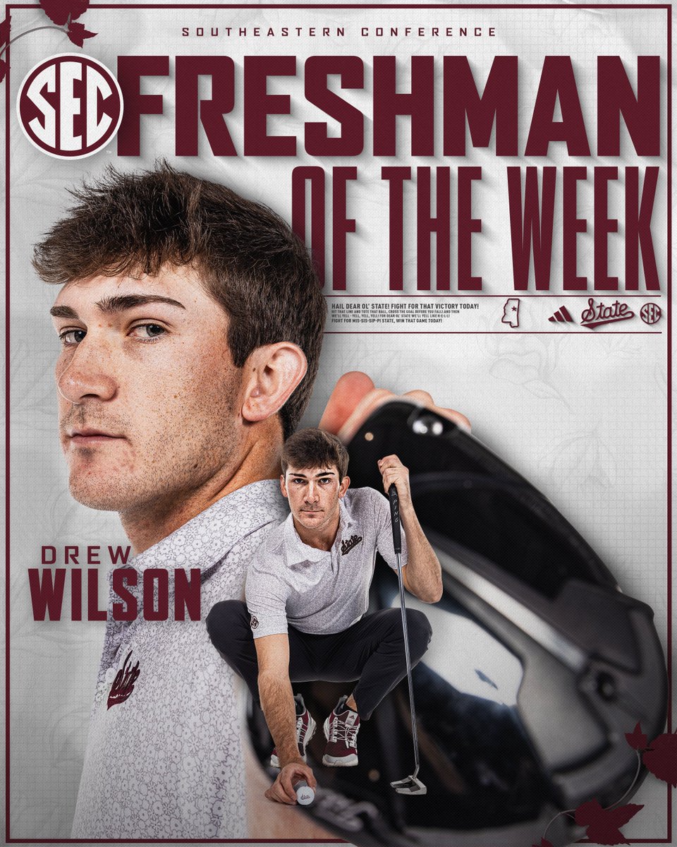 HailStateMG's tweet photo. Third place in your collegiate debut ✅
Lowest round by a Bulldog this year ✅
And @SEC Freshman of the Week ✅

Great work, Drew!

📰 https://t.co/41KuSCBq6N

#HailState🐶 https://t.co/SqoH9ewXqY