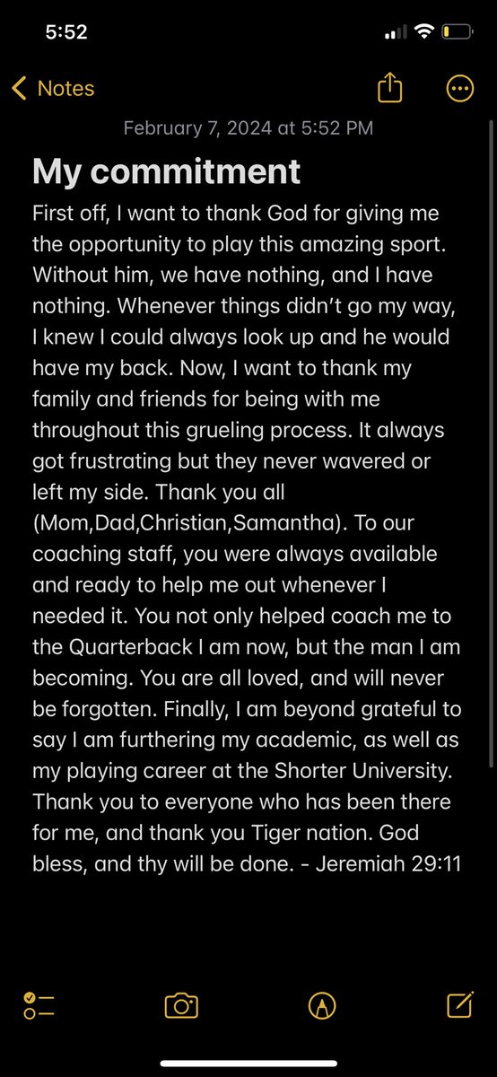jonathangoughqb's tweet photo. Thank you ALL for everything. Be ready for what’s coming. God bless, thy will be done. Jeremiah 29:11 
@KurtScoggins @AHSTigerFB @Adairsville306 @realcoachkonen @jonathan_cudd @TerryGough23 @coachmorrison58 @SU_Coach_Robles @Coach4manSU @BigLSports1 @CoachMo_Moves @NwGaFootball https://t.co/haeBAilcQo