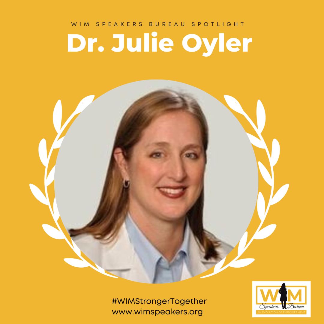 #WIMSpeakersBureauSpotlight Dr. Julie Oyler 🌟Chair @UChicagoMed 🌟#MedEd 🌟Trailblazer wimspeakers.org/wim-speaker/Ju… #WomeninMedicine #MedTwitter #WIMStrongerTogether @JOylerMD @ShikhaJainMD @AMarshallMD @DrNehaPidatala