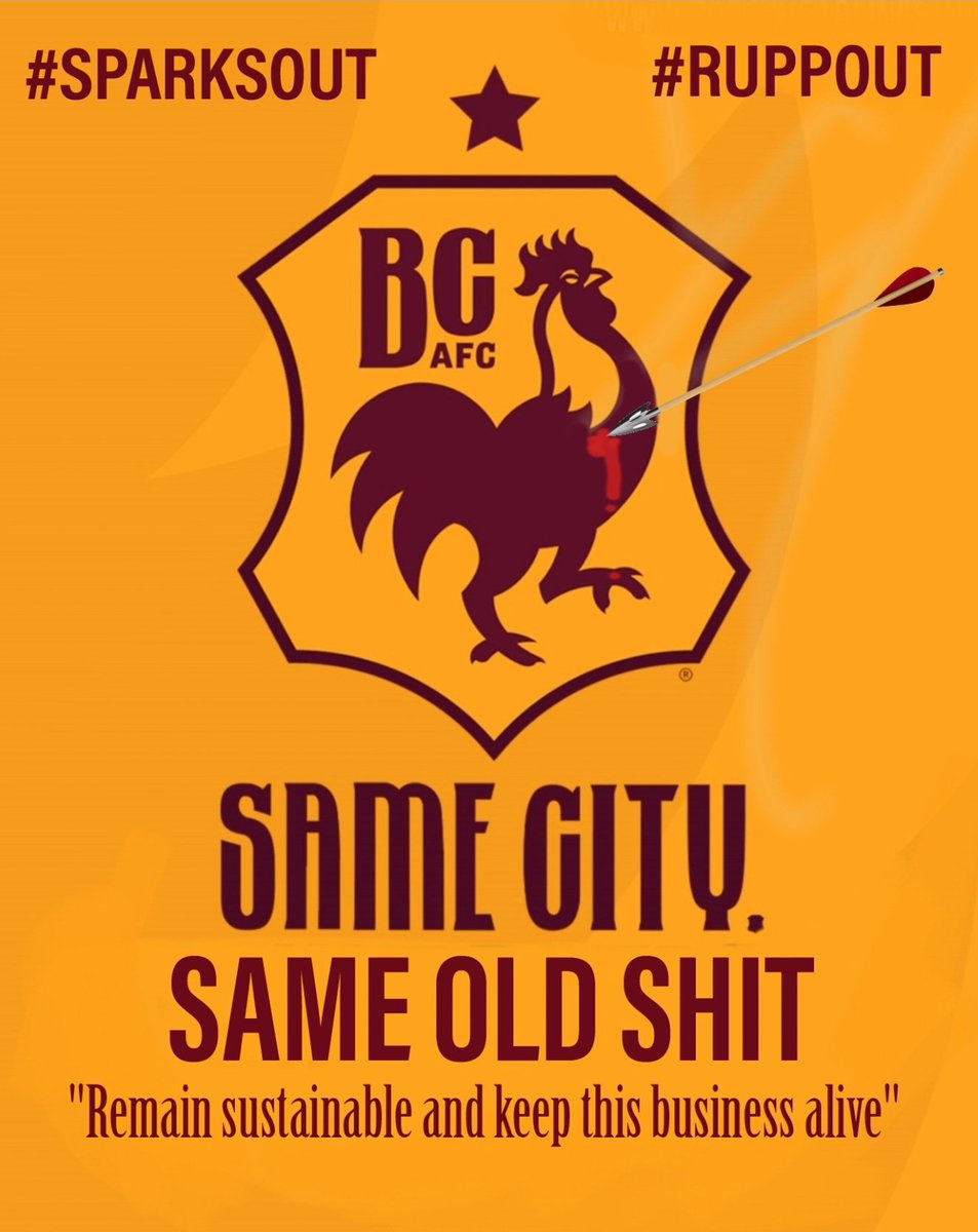 Relistened to the 'fans forum' tonight and I'm afraid I'm even more distanced from our leadership (if that was possible) absolute claptrap of answers and excuses. Ive had enough, time for action. NOT A PENNY MORE! They're killing our club #napm #sparksout #ruppout #bcafc