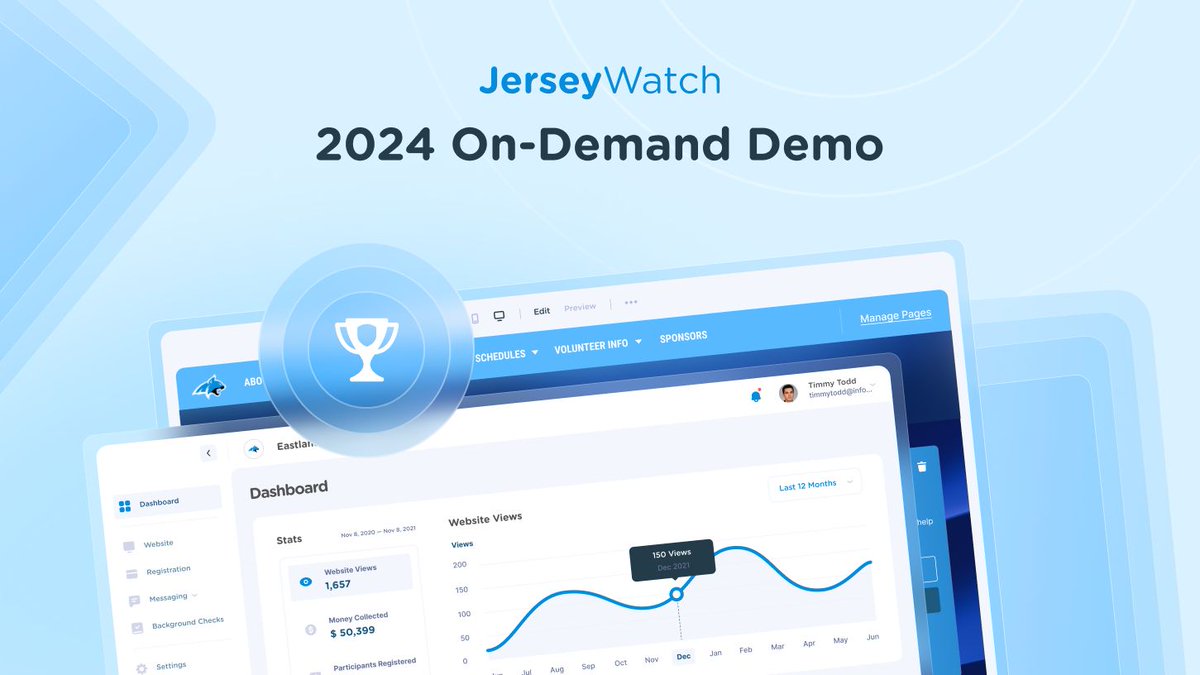 Jersey_Watch's tweet photo. Jersey Watch takes sports organizations to the next level! Our on-demand demo shows you just how our powerful tools help 1,900+ organizations build a website, manage registrations, streamline communication, and more!

For more info, visit > https://t.co/0GDuUtYoCq https://t.co/ilhVWzmhik