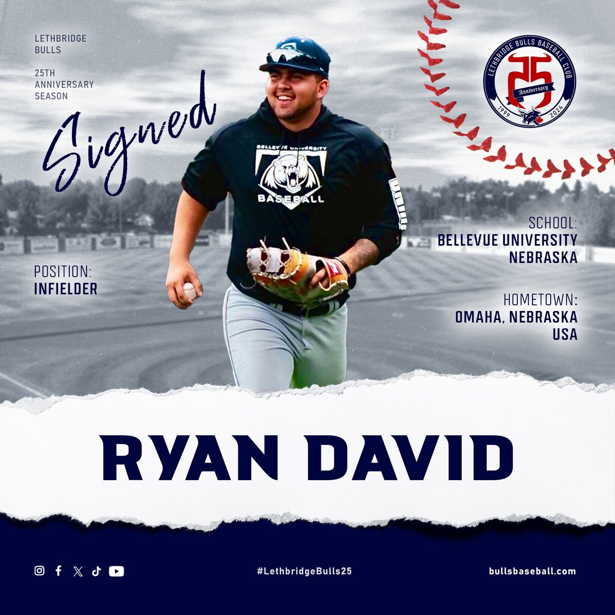 🚨SIGNED🚨

The Lethbridge Bulls are excited to announce the signing of Infielder Ryan David, who will be joining our 25th Anniversary Season! #LethbridgeBulls25 <a href="/_ryan2david_/">RD💎</a> <a href="/wcbleague/">The WCBL</a> (pt. 1/3)