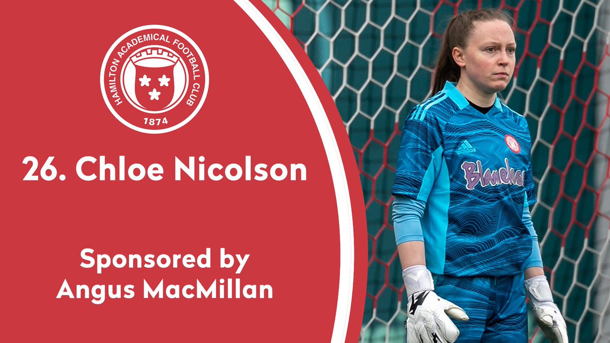 🔴 Accies Player of the Match 

Tonight’s <a href="/LomondWealth/">Lomond Wealth</a> Accies Player of the Match was <a href="/ChloeNicolson12/">Chloe Nicolson</a>, chosen by our Media Team.