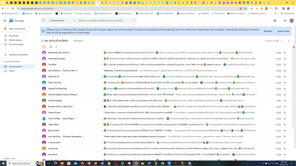 dsyadallee's tweet image. #googlespam nk.ca/blog/index.php… @google @googlegroups announcement  support.google.com/groups/answer/… still #usenet #spam #trolls groups.google.com/search/convers…… Get ethical #Usenet service from nk.ca using #VPNs nk.ca/virtual-privat…… &amp;amp; abandon your @gmail account