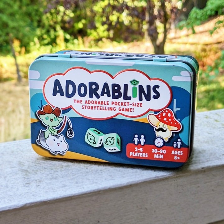 Allowed to introduce a Role Playing Game in a tin in our #boardgameoftheday? 37/365: Adorablins by @DiceUpGames & @LetimanGames During Nuremberg we had the pleasure of hosting Tim at our booth, designer of Adorablins & Color my Quest. #mobvanguard #togetherwesail