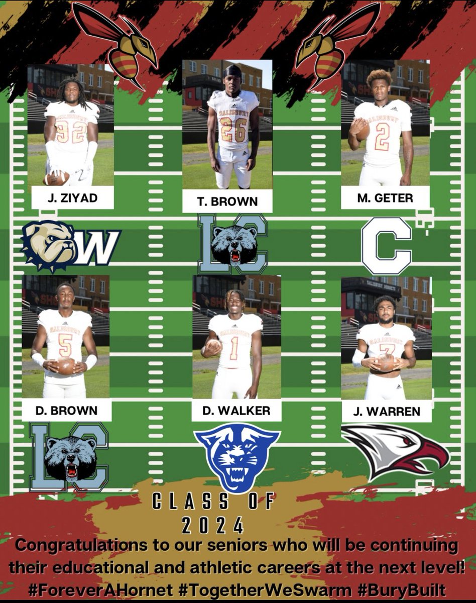 Salisbury Athletics (@shs_hornets) on Twitter photo Congrats to our seniors who signed their NLI today!!! We’re so proud of you all! Go be great. #TogetherWeSwarm <a href="/Bury_HornetsFB/">Salisbury Hornets Football</a> Congrats to our seniors who signed their NLI today!!! We’re so proud of you all! Go be great. #TogetherWeSwarm <a href="/Bury_HornetsFB/">Salisbury Hornets Football</a>