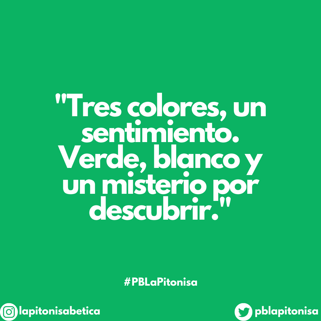pblapitonisa's tweet photo. Tres colores, un sentimiento. Verde, blanco y un misterio por descubrir.

#Betis #PeñaBéticaLaPitonisa #Heliópolis #Verdiblanco #PbLaPitonisa https://t.co/kWufLKK3Qh