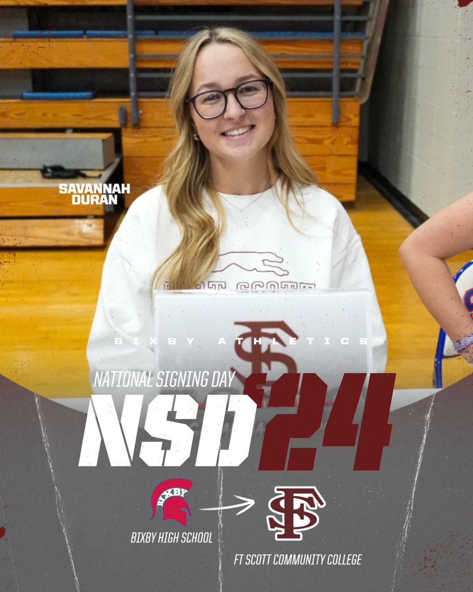 Congratulations to Savannah Duran on signing her #NLI to play softball at Ft Scott Community College! #NationalSigningDay | #BixbySpartans | <a href="/BixbySoftball/">Bixby Softball</a>
