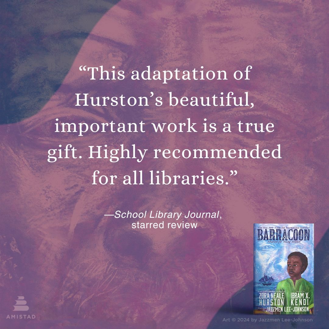 The third starred review for #Barracoon, adapted for young readers. ⭐️⭐️⭐️ This time from the librarians over at School Library Journal. 🙏🏾🙌🏾 The review in full: “Collected by Zora Neale Hurston in 1931, the tale of the ‘Last Black Cargo’ wasn’t published for 87 years because…