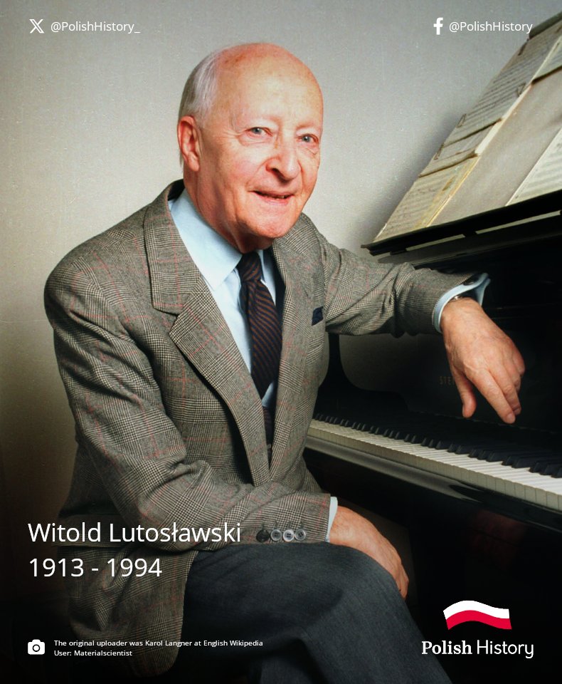 🇵🇱🎹 “Music is an art that takes place over time.” Witold Lutosławski's heritage remains consistently inspiring and influential for generations of musicians around the world. On the 30th anniversary, February 7, of his death, we commemorate this brilliant composer.